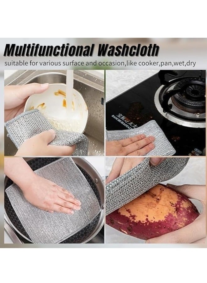 6Pieces Multi-use Wire Dish Cloths Non-Scratch Japanese Wire Dish Cloths - Image 4