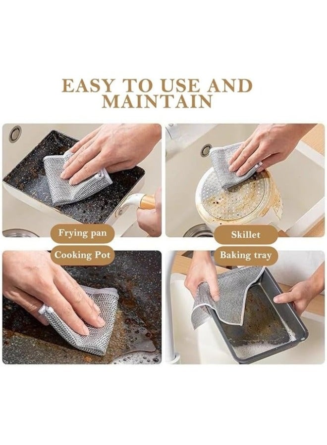 6Pieces Multi-use Wire Dish Cloths Non-Scratch Japanese Wire Dish Cloths - Image 5