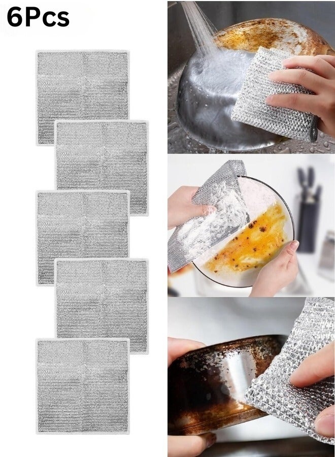 6Pieces Multi-use Wire Dish Cloths Non-Scratch Japanese Wire Dish Cloths - Image 1