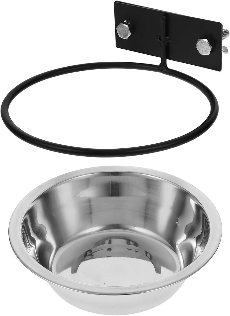 Elevated Wall Mounted Dog Bowls with Deep Stainless Steel Raised Food and Water Dishes for Large Dogs and Puppies Pet Feeding Station - Image 1