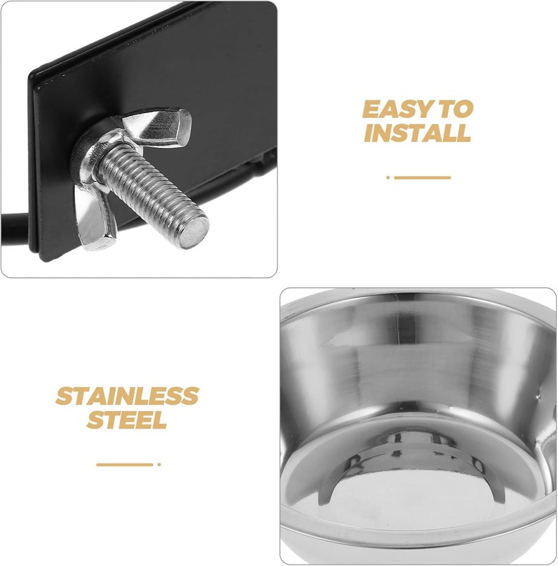 Elevated Wall Mounted Dog Bowls with Deep Stainless Steel Raised Food and Water Dishes for Large Dogs and Puppies Pet Feeding Station - Image 3