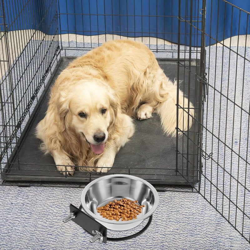 Elevated Wall Mounted Dog Bowls with Deep Stainless Steel Raised Food and Water Dishes for Large Dogs and Puppies Pet Feeding Station - Image 5