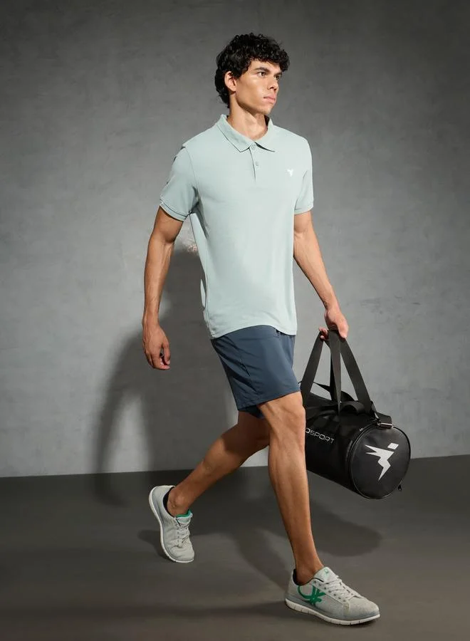 Technosport Technosport Men Solid Slim Fit Polo
