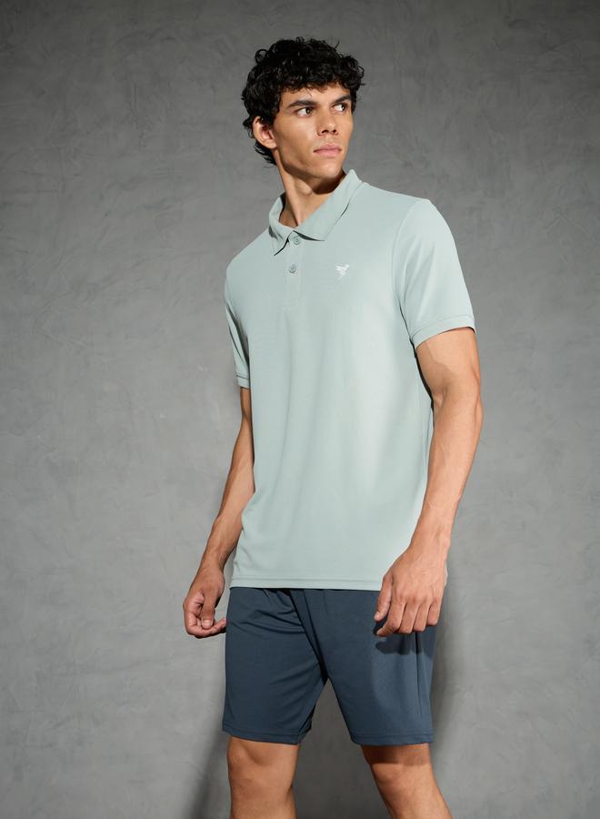 تكنوسبورت تيشيرت بولو رجالي سادة بقصة ضيقة - Image 2