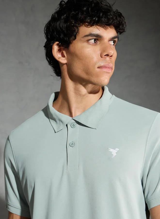 Technosport Technosport Men Solid Slim Fit Polo