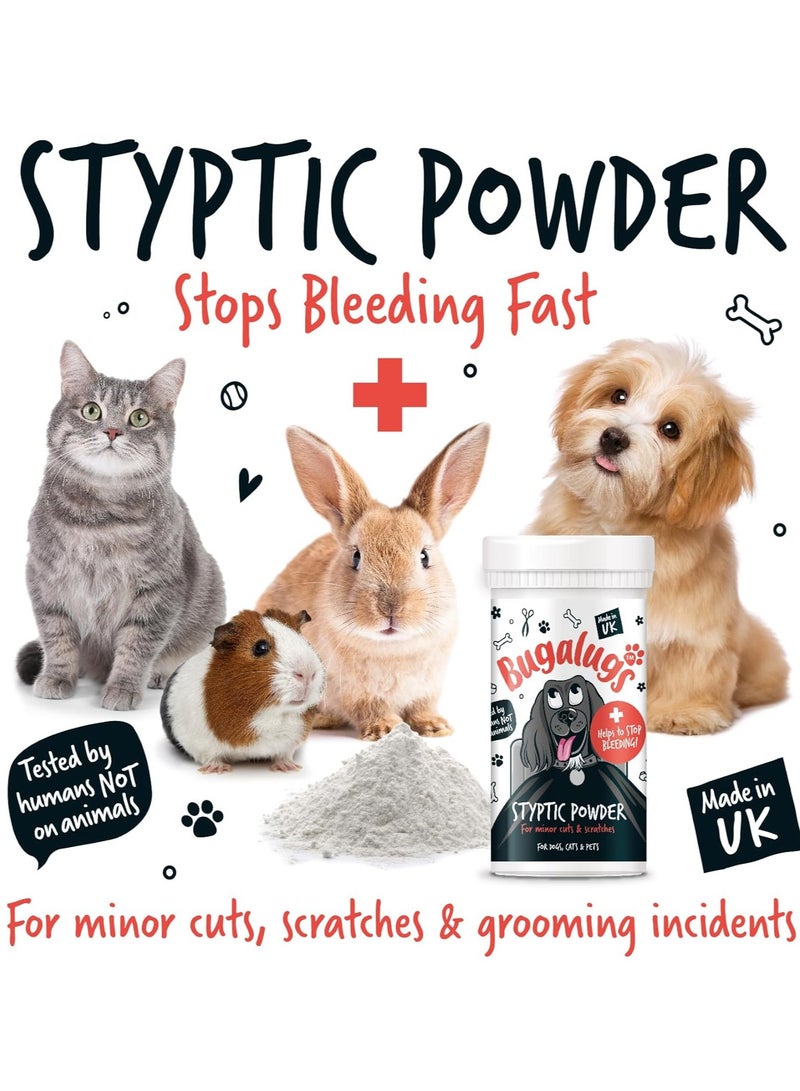 BUGALUGS Styptic Powder For Pets Stops Bleeding Fast in Dogs Cats Birds Rabbits and Pets Safe Treatment for Cuts Nail Clipper Nail Grinder Nicks and Grooming Dog First Aid Kit - Image 3