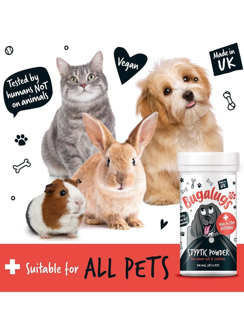 BUGALUGS Styptic Powder For Pets Stops Bleeding Fast in Dogs Cats Birds Rabbits and Pets Safe Treatment for Cuts Nail Clipper Nail Grinder Nicks and Grooming Dog First Aid Kit - Image 5