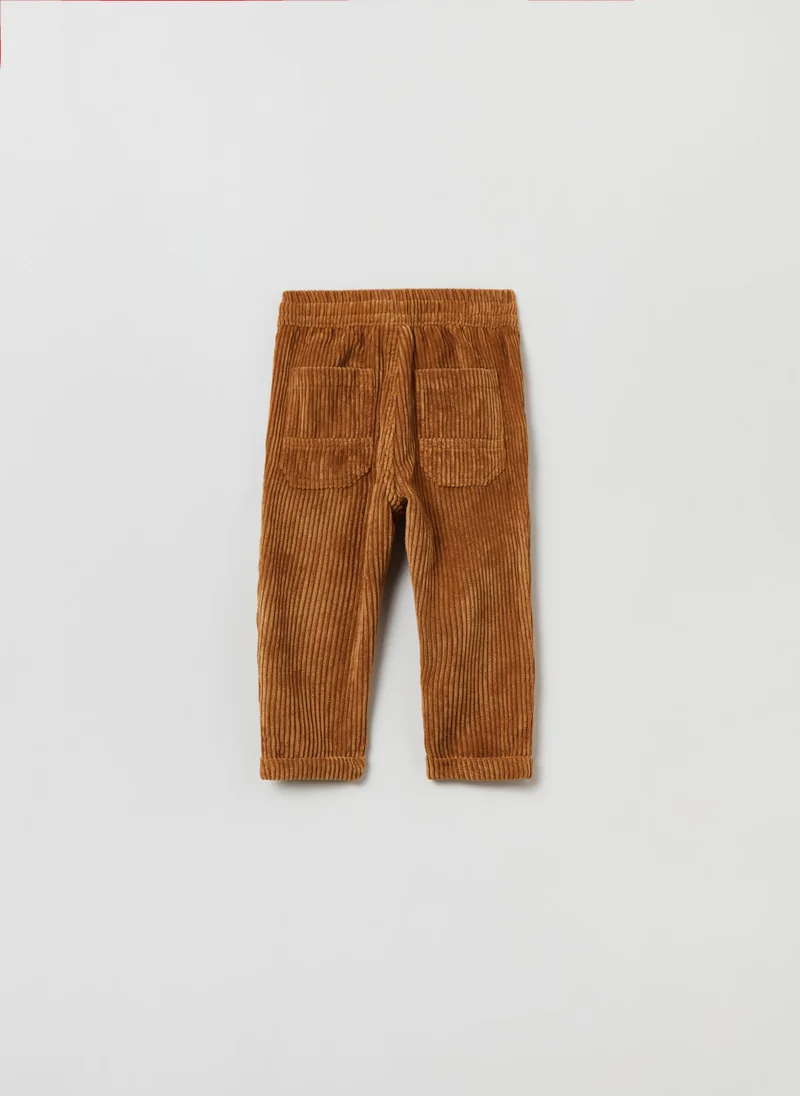 او في اس Corduroy joggers with drawstring