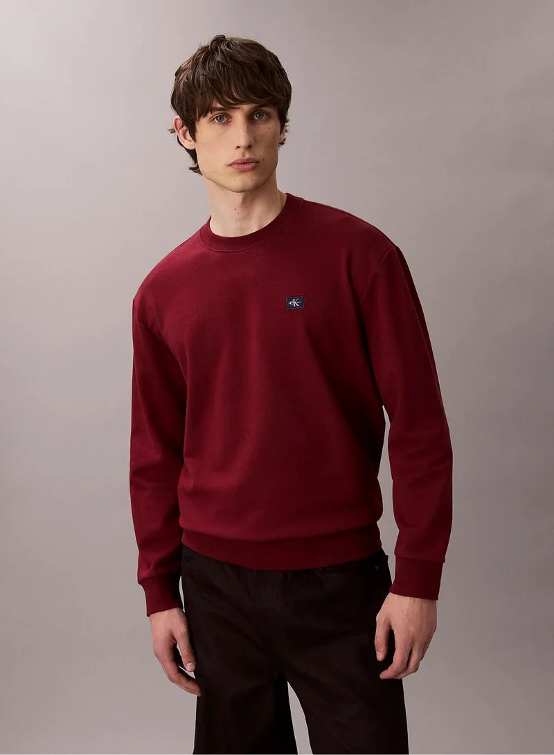 Calvin Klein Jeans Cotton Terry Badge Sweatshirt