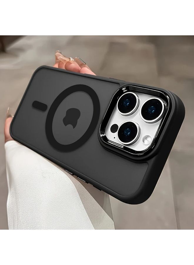 حالة شحن لاسلكي مغناطيسية شفافة غير لامعة باللون الذهبي لهاتف iPhone 13 Pro - Image 1