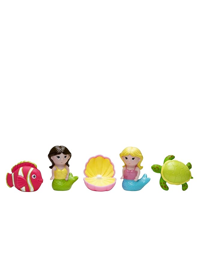 إليجانت بيبي أفضل ألعاب المياه المطاطية الممتعة أثناء الاستحمام، على شكل زهور ونحل وألعاب المياه الوردية - Image 3