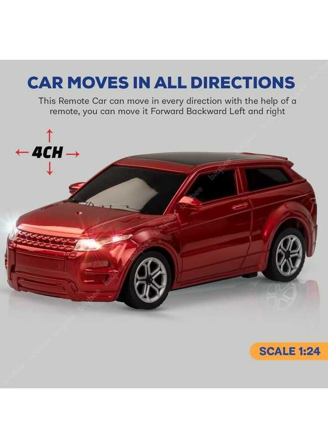 بيبي سيارة بايبي ميتاليك روستر قابلة لإعادة الشحن، بمقياس 1:24، تعمل بالتحكم عن بُعد، للأطفال، سيارات بهلوانية تعمل بالتحكم عن بُعد، مزودة بوظائف كاملة، مع جهاز تحكم عن بُعد بتردد 2.4 جيجاهرتز | سيارات سباق تعمل بالتحكم عن بُعد | ألعاب سيارات تعمل بالتحكم عن بُعد للأطفال من سن 5 سنوات فما فوق (أحمر) - Image 4