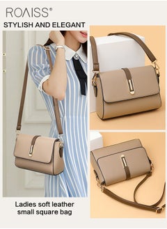 roaiss Fashionable Casual Flip Crossbody Bag Women'S Daily Commuting Pu Leather Material Adjustable Strap Shoulder Bag  - Image 5