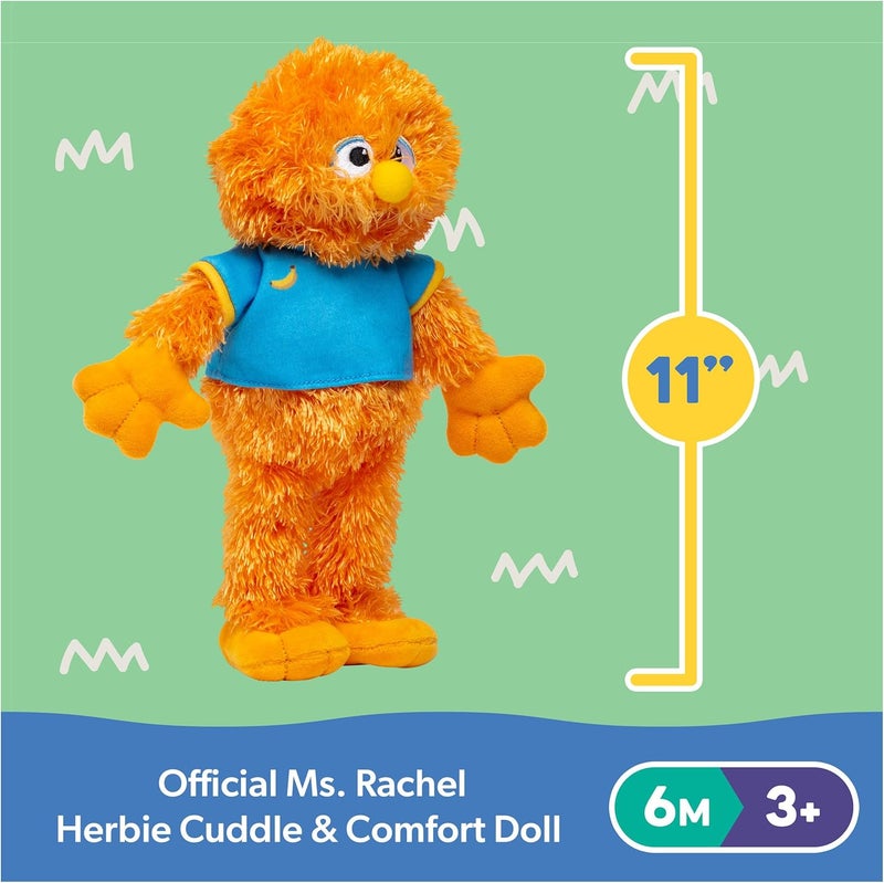 Ms. Rachel Official Herbie Cuddle & Comfort Friend Doll, 11” Premium Plush Baby Toy, Toddler Toys for Girls & Boys for Ages 6 Months to 3+ - Image 2
