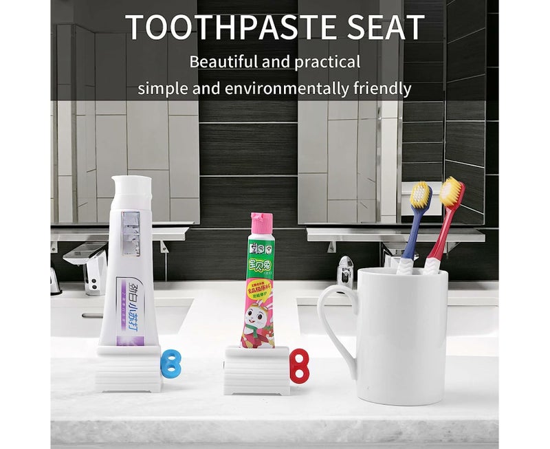 3pcs Toothpaste Squeezer Stand (Blue+Green+Red) - Image 3