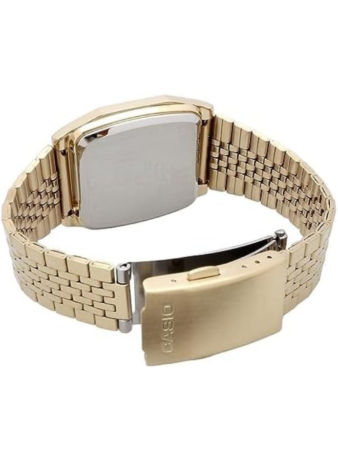 Casio Unisex Watch - A1100G-5DF Gold Dial, Gold Band - Image 4