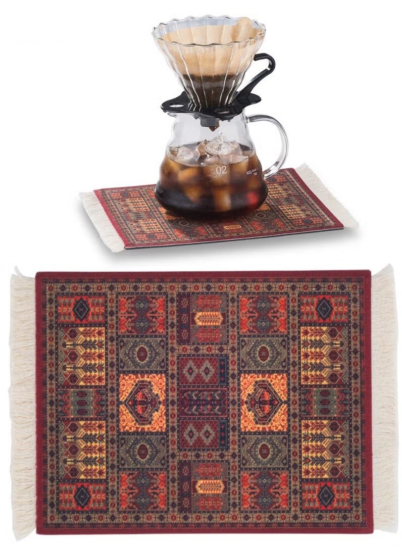 صن سباير سجادة كوب قهوة سجادة فنجان قهوة سجادة كوب قهوة سجادة قهوة سجادة طاولة وسادة ماوس مطاطية مستطيلة 26.5 × 18 × 0.5 سم - Image 1