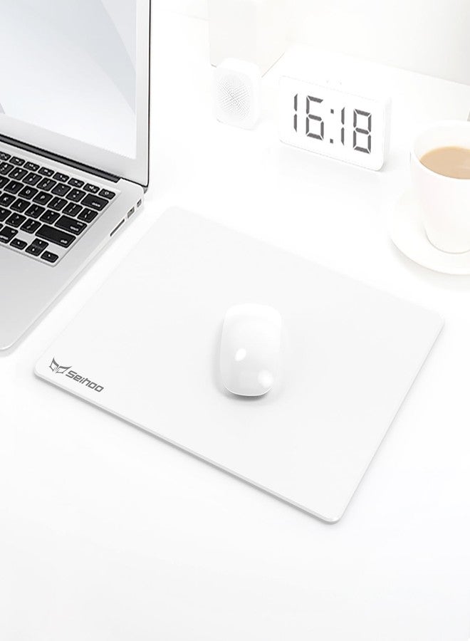 Seihoo White Plastic Resin Hard Mouse Pad Premium Esports Waterproof Ultra Smooth No Irritating Smell Environment Fast and Accurate Control for Office and Gaming Laptop(11.81x9.45in) - Image 4