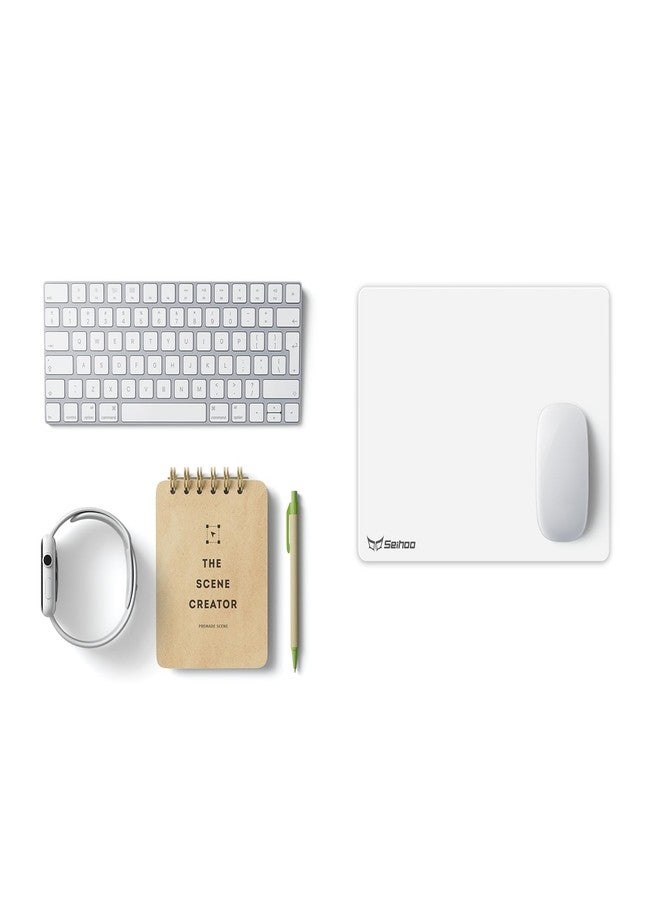Seihoo White Plastic Resin Hard Mouse Pad Premium Esports Waterproof Ultra Smooth No Irritating Smell Environment Fast and Accurate Control for Office and Gaming Laptop(11.81x9.45in) - Image 3