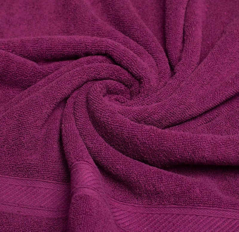 Furnofy 450 GSM Hand Towel Set of 3 Soft Absorbent Quick Dry Towel for Gym Home Kitchen Pool Travel 40x60 cm Pink Magenta Olive - Image 4