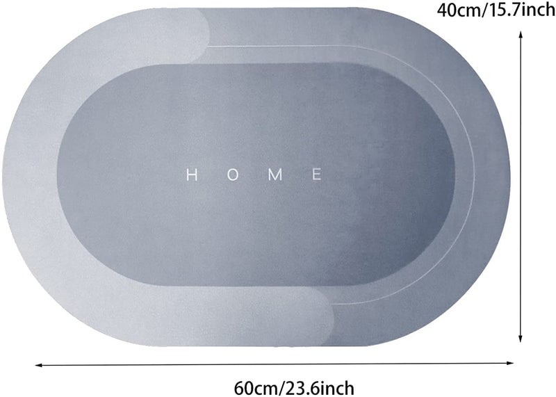 Incrizma Absorbent Non Slip Quick Dry Stain Resistant Bath Mat Rug for Bathroom Floor and Bathtub (Pack of 2, Oval 60x40 cm) - Image 2