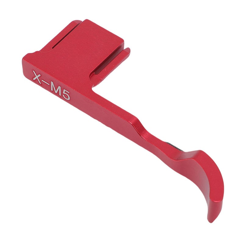 Camera Thumb Grip Red Aluminum Alloy Construction - Ergonomic Thumb Rest for X M5 Camera Long Filming Sessions - Dust Proof Hot Shoe Cover for Photography - Image 3