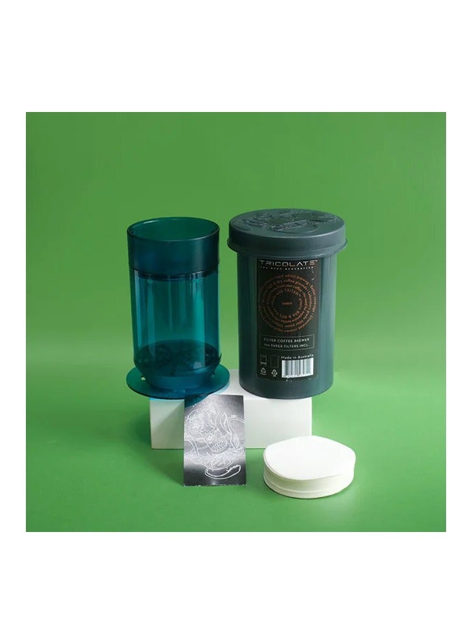 Tricolate Pour Over Coffee Brewer - Aqua Blue - Image 4
