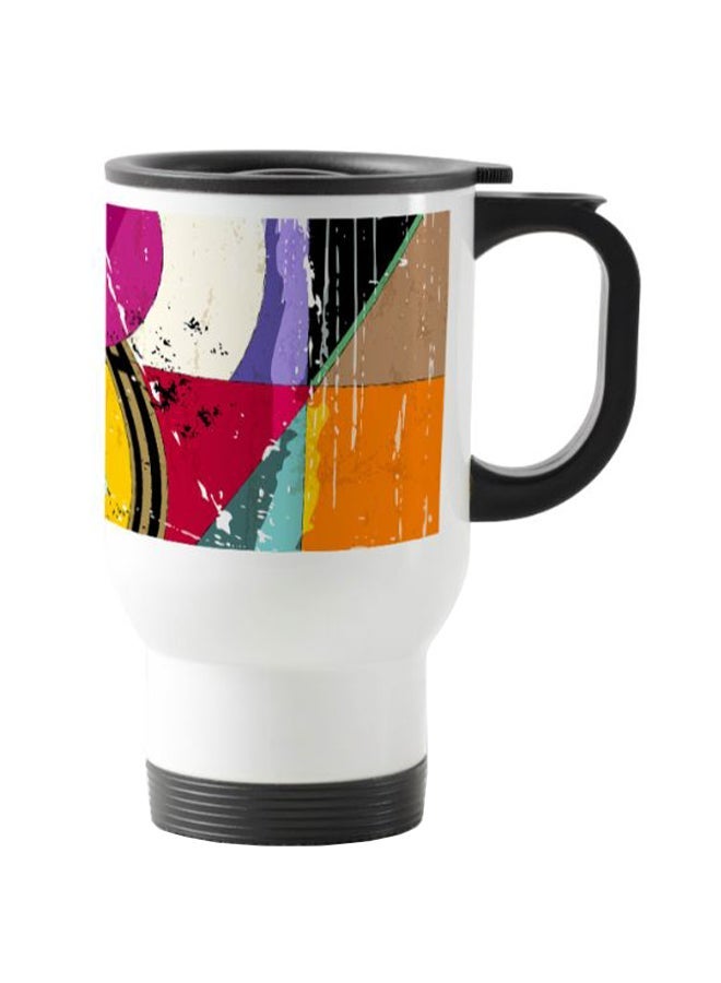 RYN Geometric Form Printed Travel Mug Multicolour 13centimeter