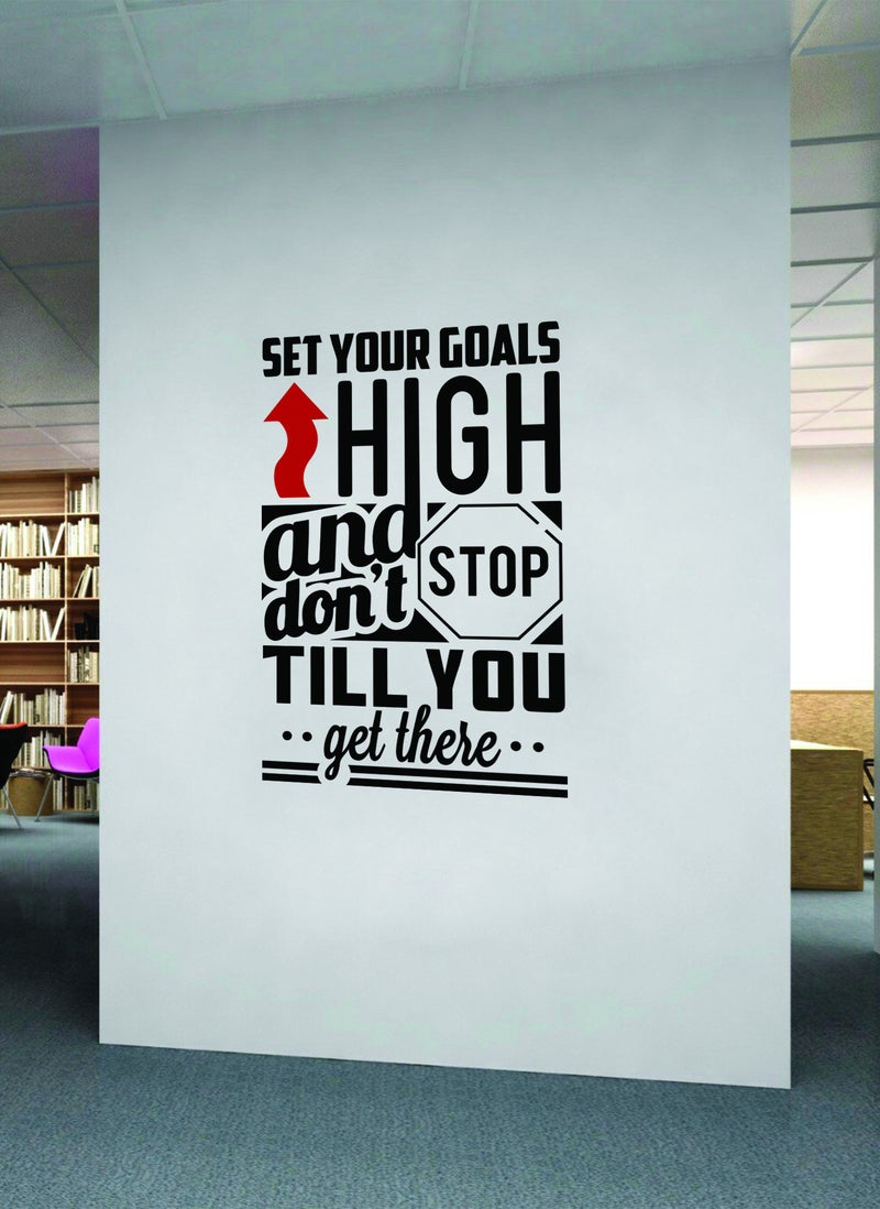 Spoil Your Wall Set Your Goals High Positivity Quote  Wall Decal - Wall Arts Home Décor - Wall Sticker, 50x80 cm by Spoil Your Wall  - Image 2