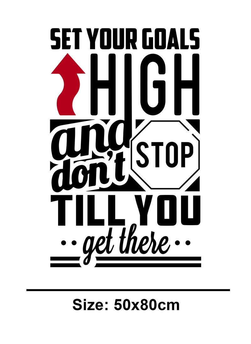 Spoil Your Wall Set Your Goals High Positivity Quote  Wall Decal - Wall Arts Home Décor - Wall Sticker, 50x80 cm by Spoil Your Wall  - Image 3