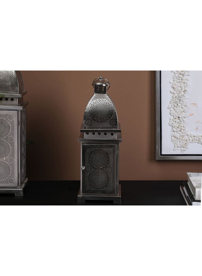 Pan Home Saaleha Lantern D15x45cm-Silver - Image 1