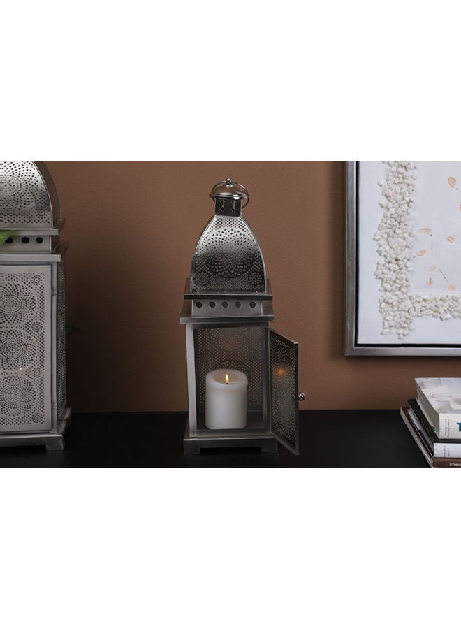 Pan Home Saaleha Lantern D15x45cm-Silver - Image 2
