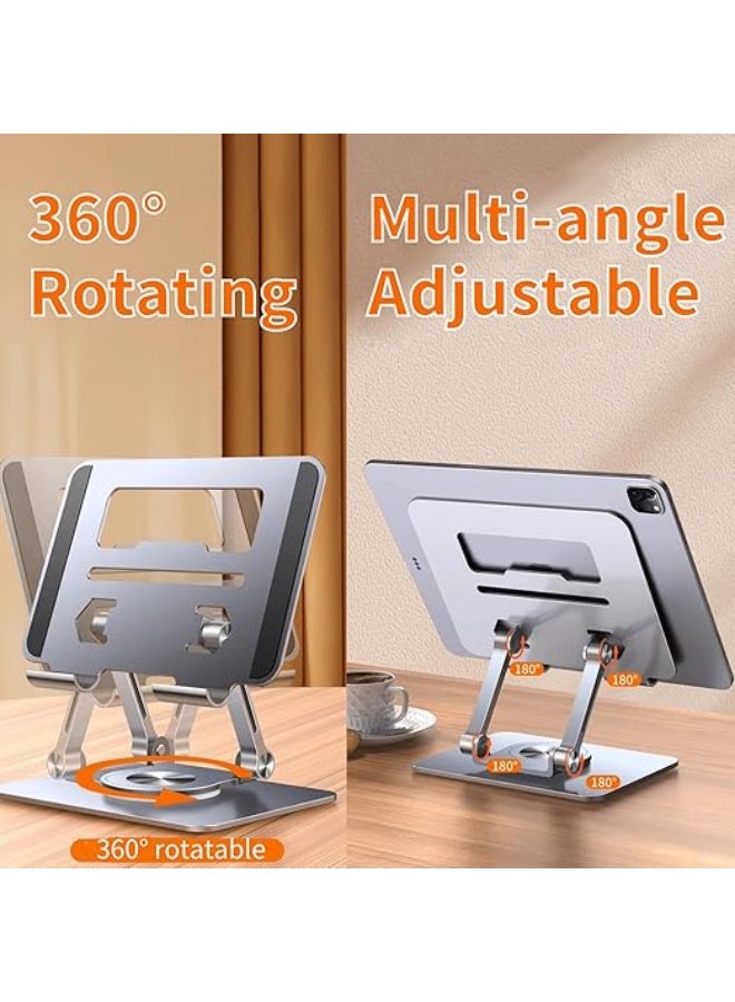 حامل تابلت وموبايل قابل للطي بزوايا متعددة – بذراع مزدوج وارتفاع قابل للتعديل – لتثبيت الأجهزة على المكتب - Image 4