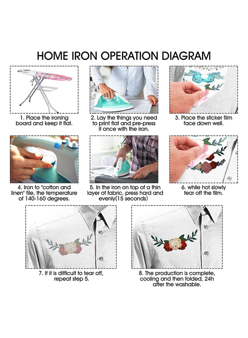 SOLARAE 30PCS Flower Iron on Sticker Heat Transfer Patches 10 PCS Appliques Decals for T-Shirt Jeans Backpacks Jackets Dress Clothing Art Decoration Accessories - Image 3