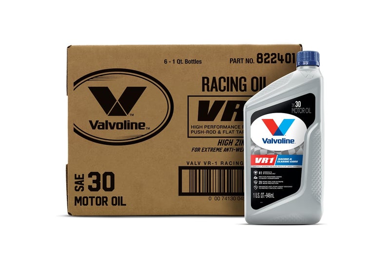 Valvoline VR1 Racing SAE 30 Motor Oil 1 QT Case of 6
