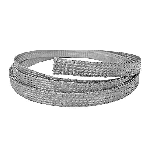 Electriduct 1" Stainless Steel Braided Sleeving 304SS Metal Flexible Expandable Mesh Sleeve - 10 Feet - Image 1
