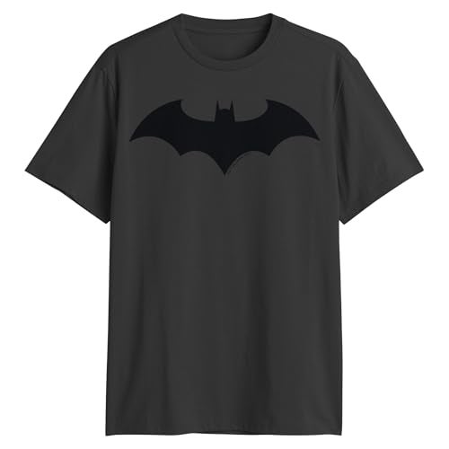 BATMAN Logo Hush Symbol Justice League Costume Adult T-Shirt(LG, Charcoal) - Image 3