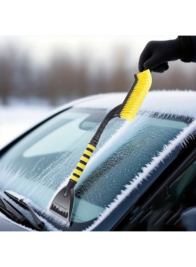 Red Heavy Duty Multifunctional Car Snow Removal Shovel Brush Detachable Ice Scraper - Image 2