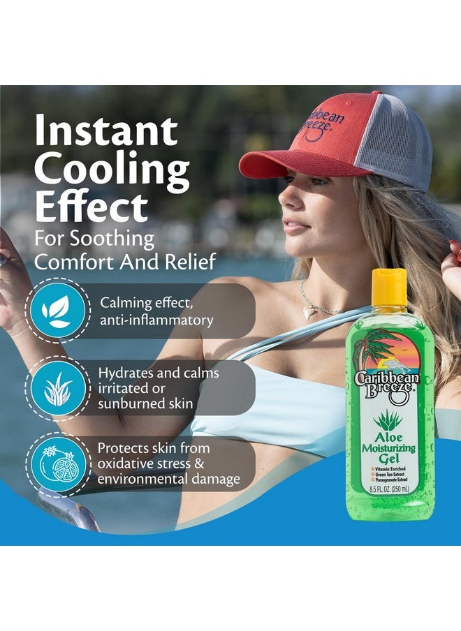 Caribbean Breeze - Aloe Moisturizing Gel Citrus Mango Aloe Vera Gel For Skin Vitamin Enriched With Green Tea And Pomegranate Extracts 100% Aloe Vera Gel For Face And Body 8.5 Oz (250 Ml) - Image 1