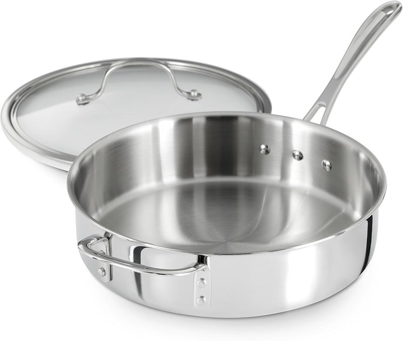 Calphalon Tri-Ply Stainless Steel 3-Quart Saute Pan with Cover - Image 4