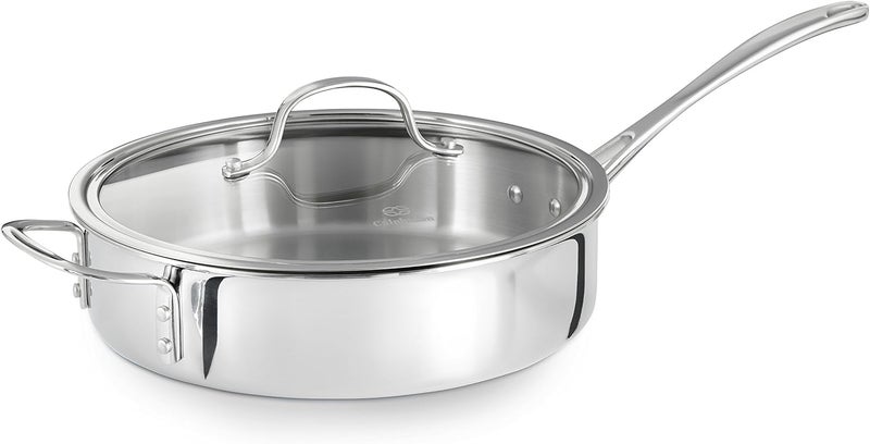 Calphalon Tri-Ply Stainless Steel 3-Quart Saute Pan with Cover - Image 1