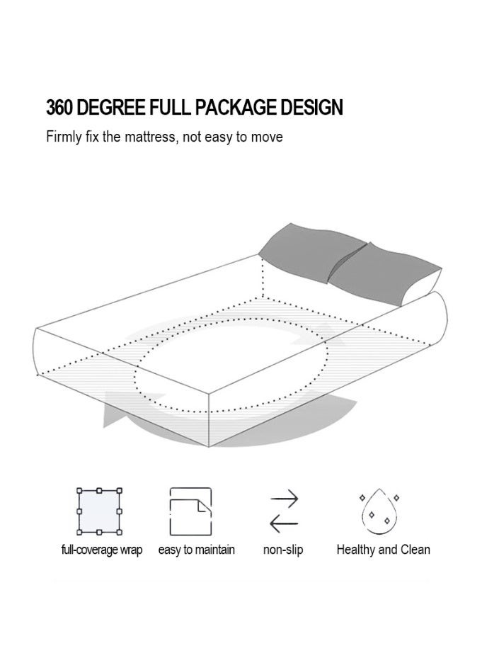 Waterproof Mattress Protector, Polycotton Terry, Pee Proof, Fitted Deep Pocket (9-18 in), King Size - Image 2
