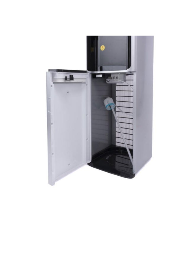 بلاتينيوم WD-8610 موزع مياه بتصميم أسفل الحمل مع قفل للأطفال،2 لتر بارد/5 لتر حار، 3 بزبوز - بارد , معتدل , حار، 85 واط حار/500 واط بارد، شاشة LED - فضي/أسود - Image 4