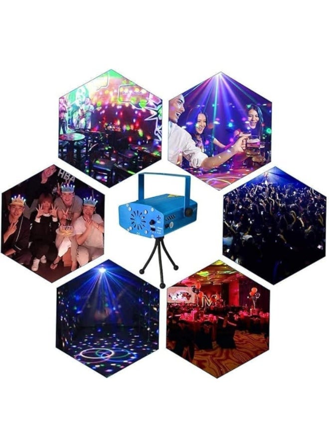 Mini Laser Stage Light Projector with Remote Control – Sound Activated RGB Disco DJ Lighting for Parties, Birthdays, Weddings, Clubs, Bars, Karaoke & Home Events  - Image 1