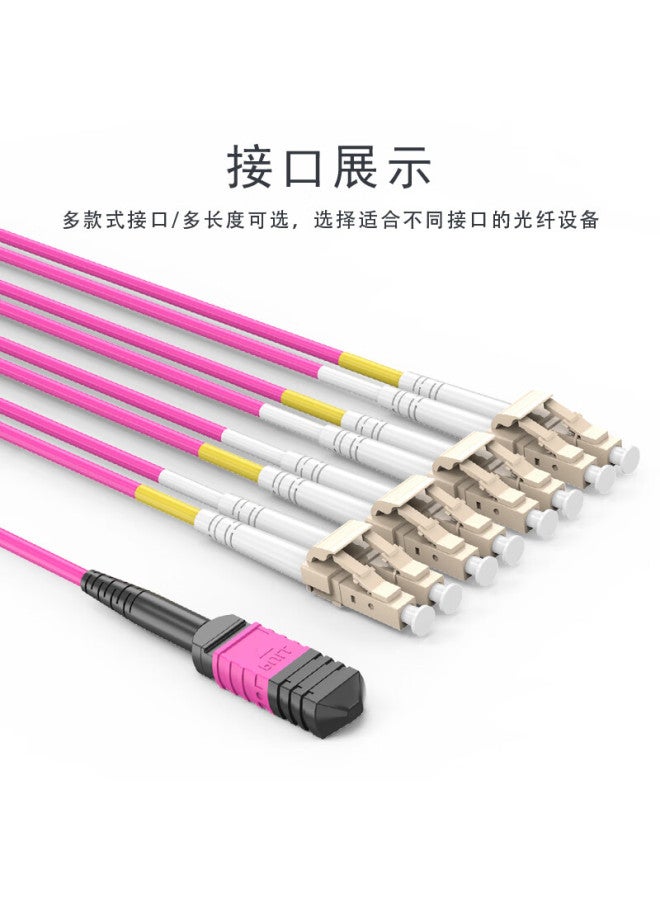 Timon Mpo Fiber Optic Patch Cable, 4 10g Multi-mode 8-core Female Connector, B Polarization 100g Optical Module, Mtp Patch Cable Bundled Fiber Optic Cable, 5 Meters, Tm-8mpo