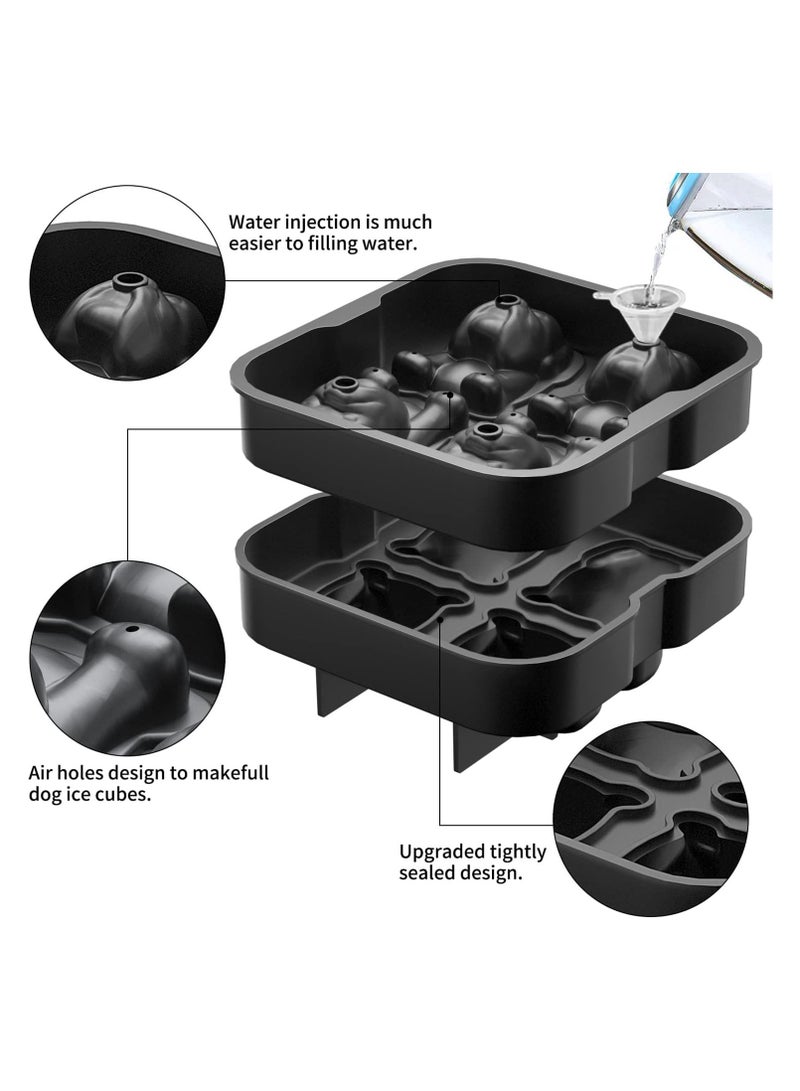 general 4-compartment silicone ice cube tray - 3D ice ball silicone ice cube mould - a fun new way to make ice cubes - Image 5