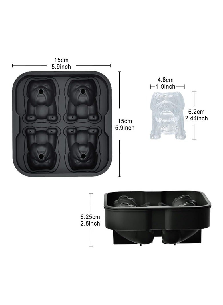 general 4-compartment silicone ice cube tray - 3D ice ball silicone ice cube mould - a fun new way to make ice cubes - Image 3