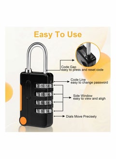 Generic Combination Padlocks, Luggage Lock Suitcase Locks, 2 Pack Small Waterproof Padlocks, 4 Digit Code Security Locks for School Gym Locker, Gate, Shed, Tool Boxes, Fences  - Image 4