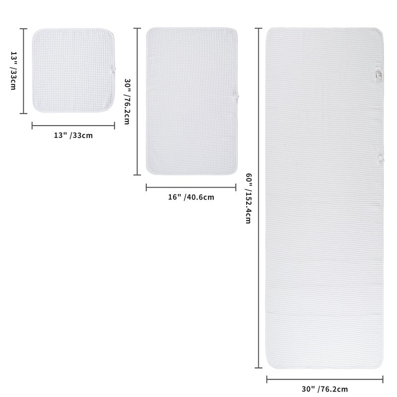 POLYTE 430 GSM Microfiber Quick Dry Lint Free Oversize Bath Towel Set, 6 Piece (Waffle Weave) - Image 2