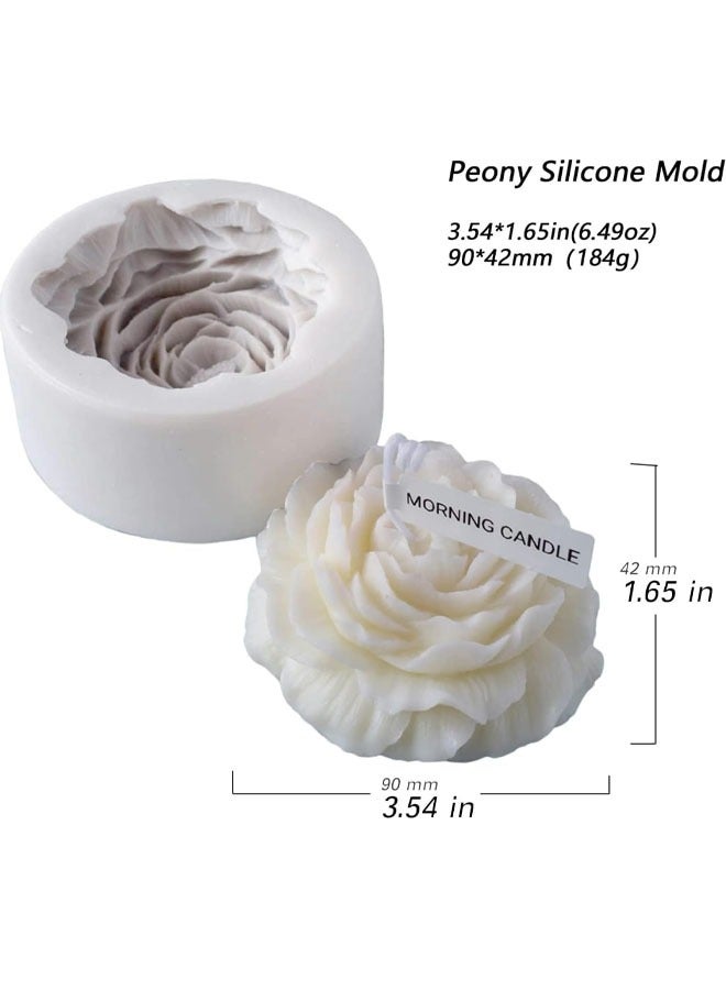 الراتنج قالب شمع على شكل زهرة قالب من السيليكون ثلاثية الأبعاد قالب صابون شمعة فندان قالب الكعكة الشوكولاته الايبوكسي الراتنج الحرفية قالب الصب الفاوانيا - Image 5